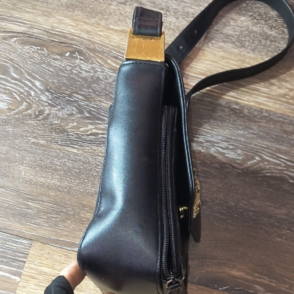 Custom Made - Black and Gold Crossbody Bag with Gems And Pendants - Picture 10 of 14